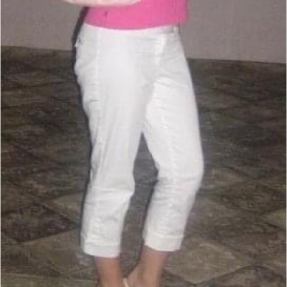 White Express cropped dress pants